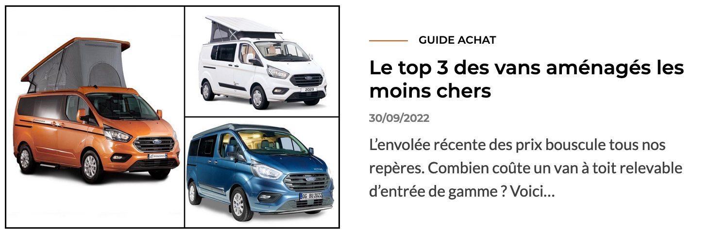 Vans les moins chers: top 5 fourgons aménagés à moins de 45.000 € – Le  Monde du Camping-Car