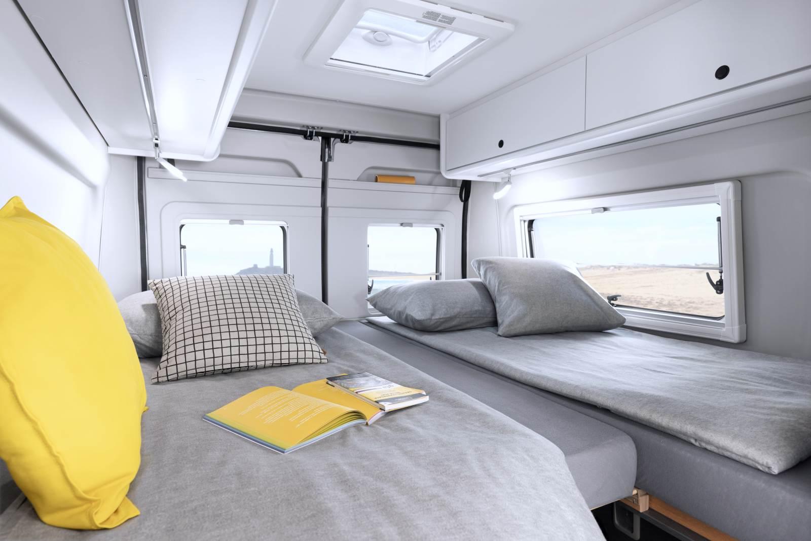 Les lits jumeaux s'étirent sur 1,91 m de longueur.