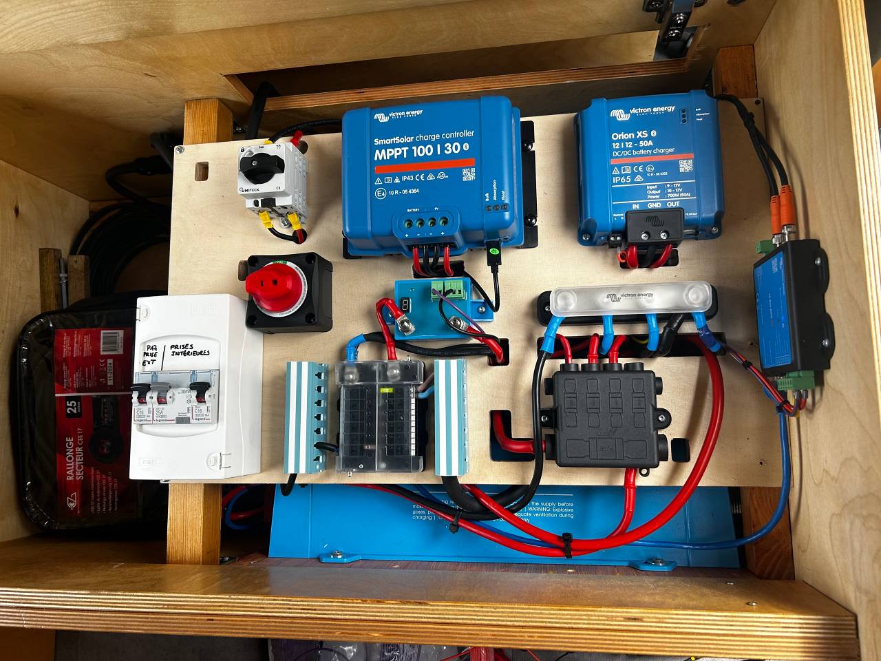 Electricité en fourgon