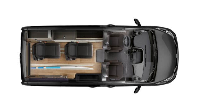 Un espace adpatable pour le transport de personnes et de matériel