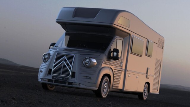 En attendant sa réalisation, intéressante maquette d'un Type H camping-car capucine sur base Citroën Jumper.