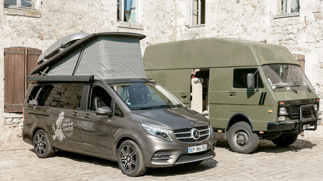 Pour ce périple, nous avons troqué notre vieux LT 40 contre un Mercedes Marco Polo. À son bord, moins d'espace à vivre mais plus de confort sur la route, ce qui n'est pas négligeable pour parcourir 13000 km !