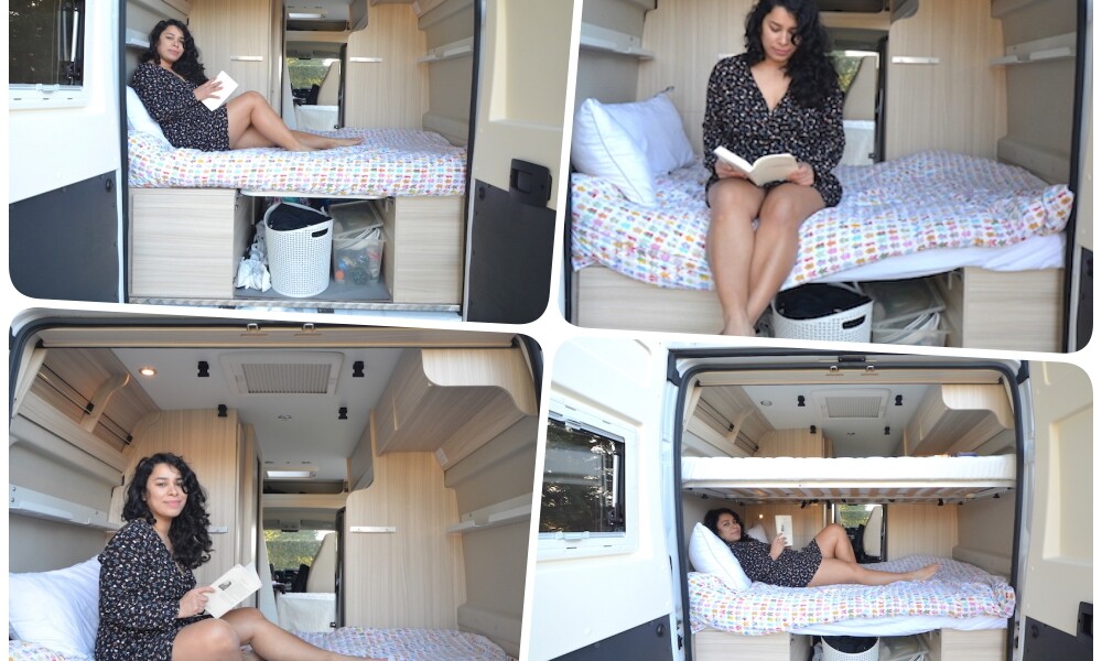 Une fois retiré le lit superposé, on retrouve de l’air à l’arrière !