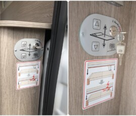 Double commande avant et arrière pour le lit escamotable électrique.