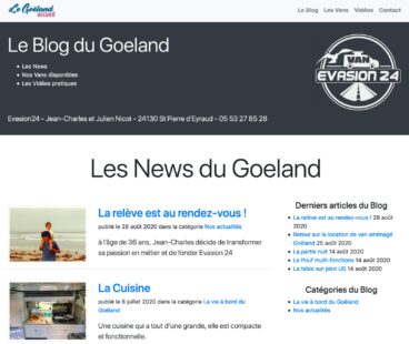 La partie Blog du site met en avant les dernières actus de l'aménageur