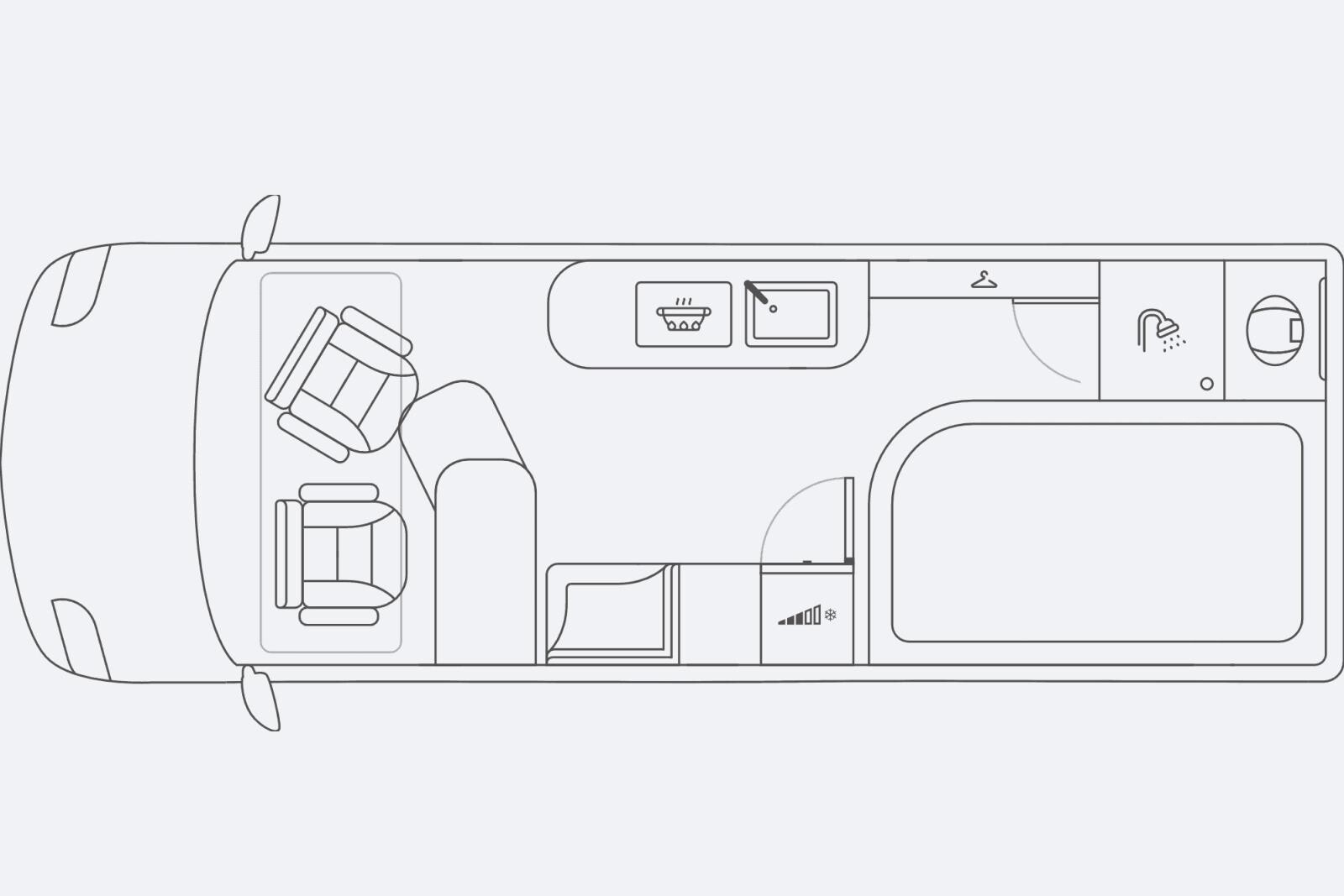 Implantation du Globe-Traveller Explorer 2X (6,36 m)