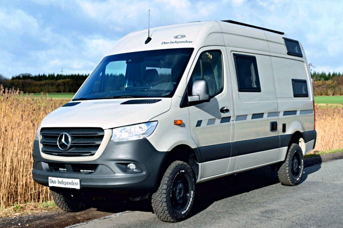 Chez CS Reimobile, "Independent" désigne les modèles avec transmission intégrale permanente 4Matic et motorisation Sprinter 190 ch de série.