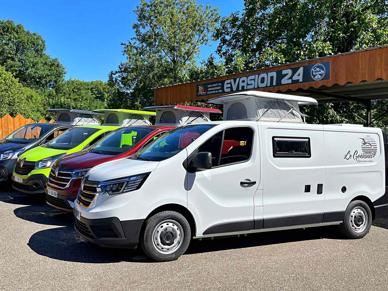 Les deux aménagements Goëland peuvent également être adaptés sur Nissan Primastar, Fiat Talento, Opel Vivaro.