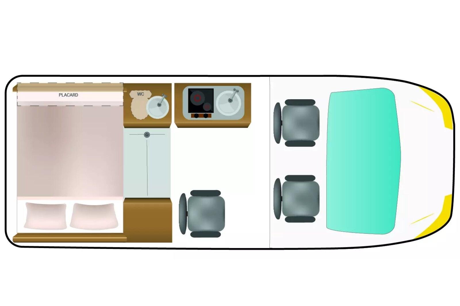 A bord du JCG V7 CT, une troisième place route est disponible en option.