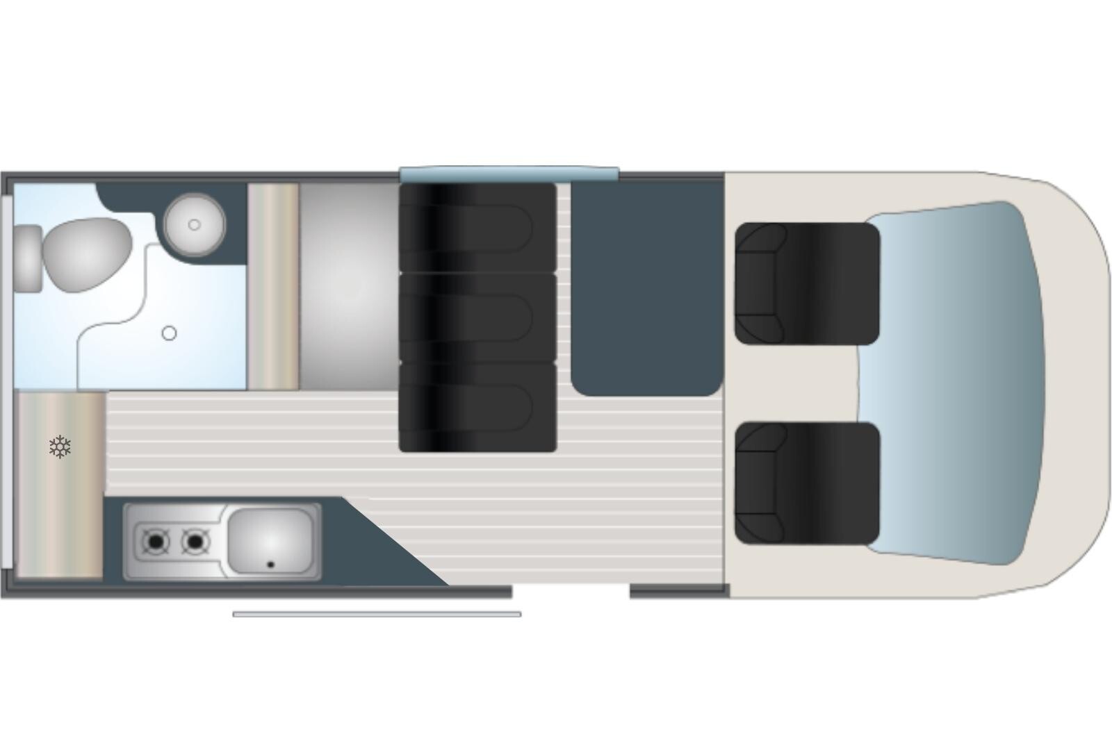Plan du Randger R531 sur Ford Custom (5,34 m)