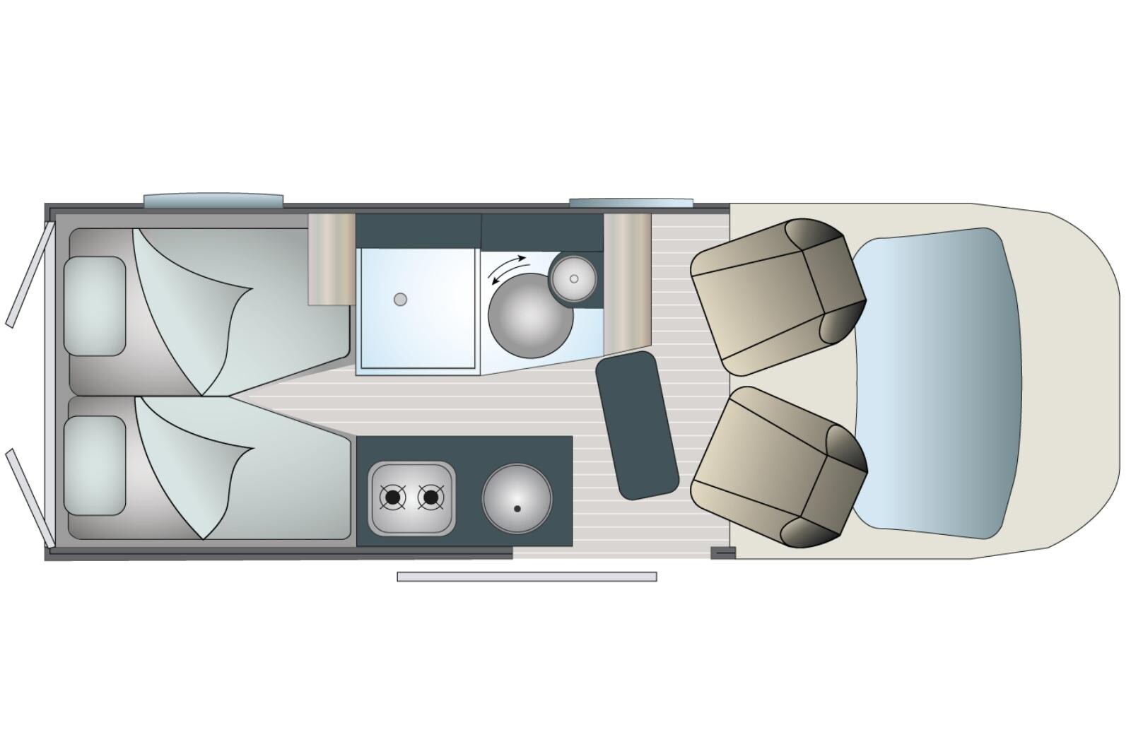 Randger R570 4x4 (5,98 m), lits jumeaux