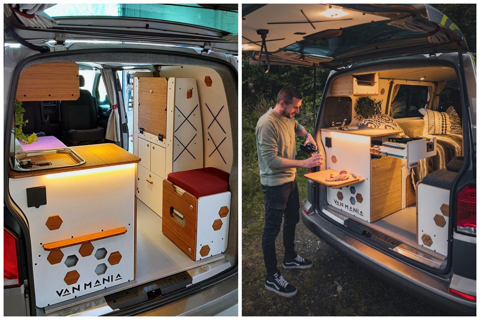 Affiché à 6.000 €, le kit North-West est compatible avec les porteurs VW T5/T6/T6.1,
Renault Trafic 3, Opel Vivaro 2, Nissan NV 300 et Fiat Talento. VW T6 Van Mania