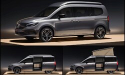 Grâce à des compas particulièrement haut, le toit offre un très grand débattement une fois relevé. Ce qui permet de tenir debout dans tout l'habitacle. ? Mercedes-Benz