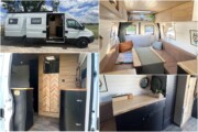 « Bilbo » est un aménagement au style industriel sur Iveco Daily L4H3 créé pour un couple vivant à l’année dans son fourgon. Il retient un gigantesque salon arrière, une cuisine en trois blocs distincts et une salle d’eau avec portes battantes de type saloon.