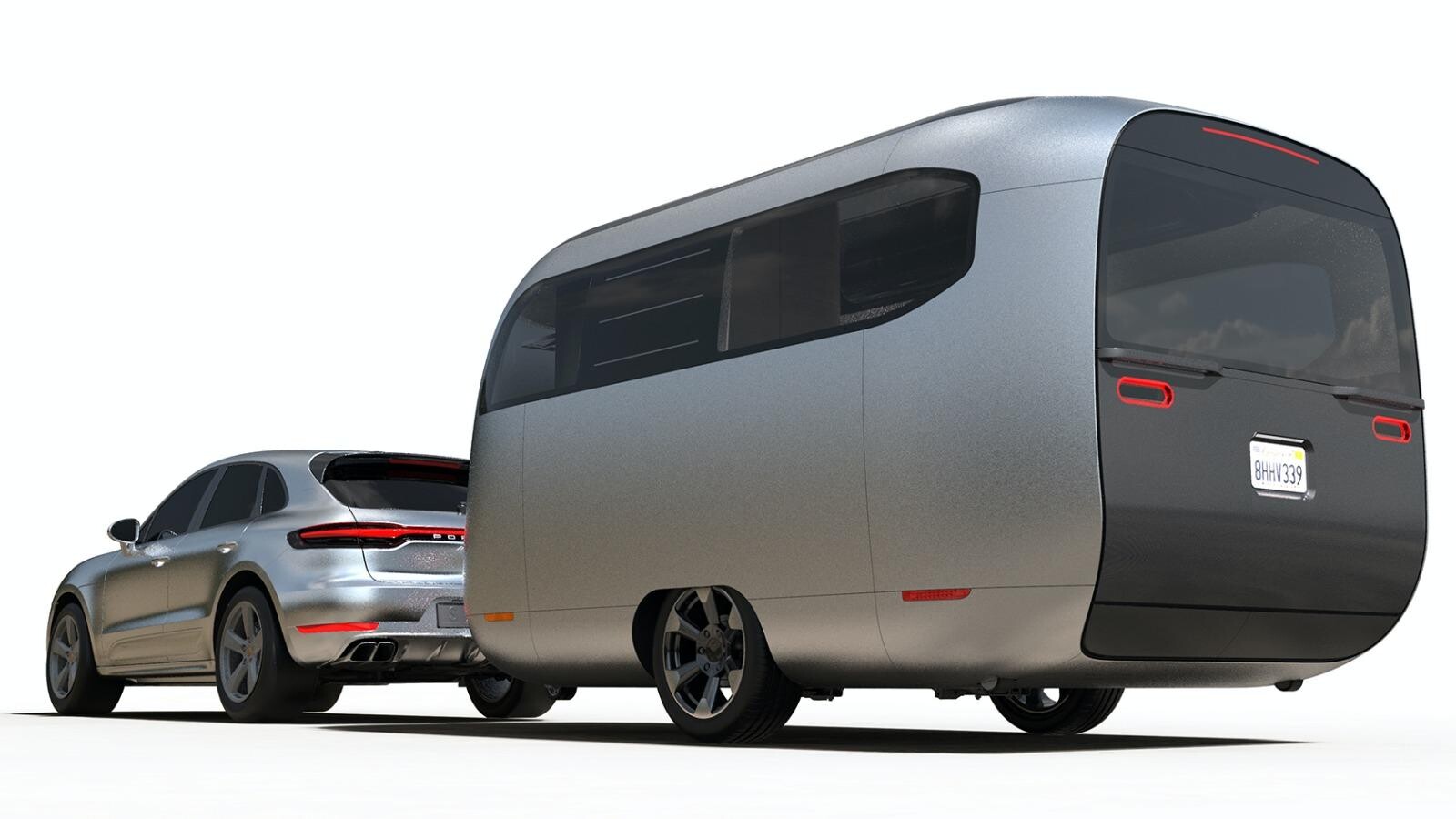 Prototype de caravane Airstream x Porsche