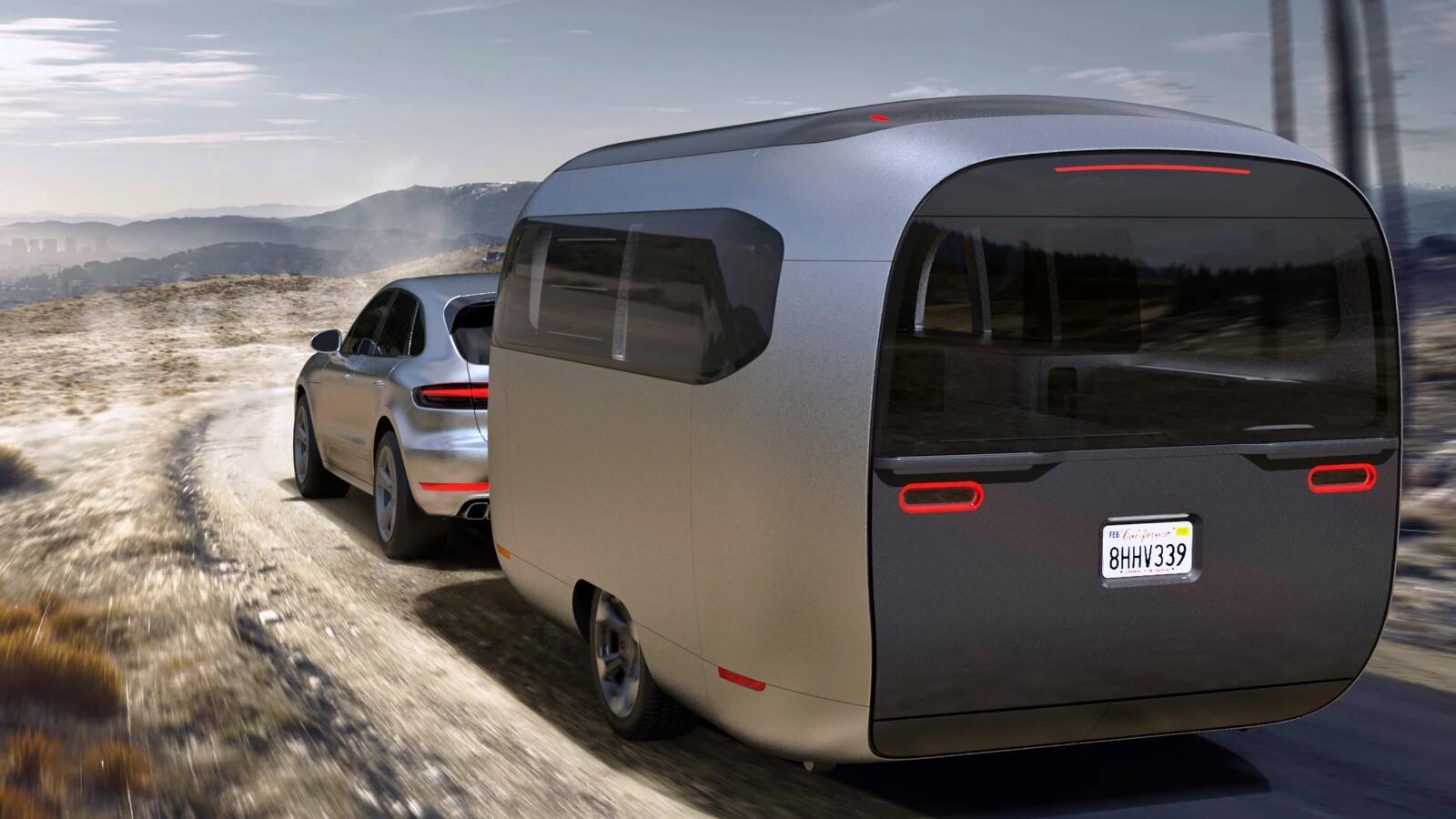 Prototype de caravane Airstream x Porsche