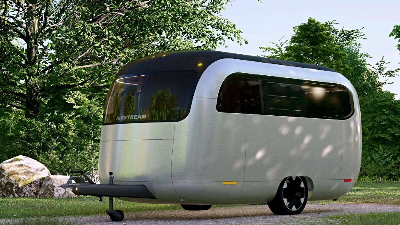 Prototype de caravane Airstream x Porsche