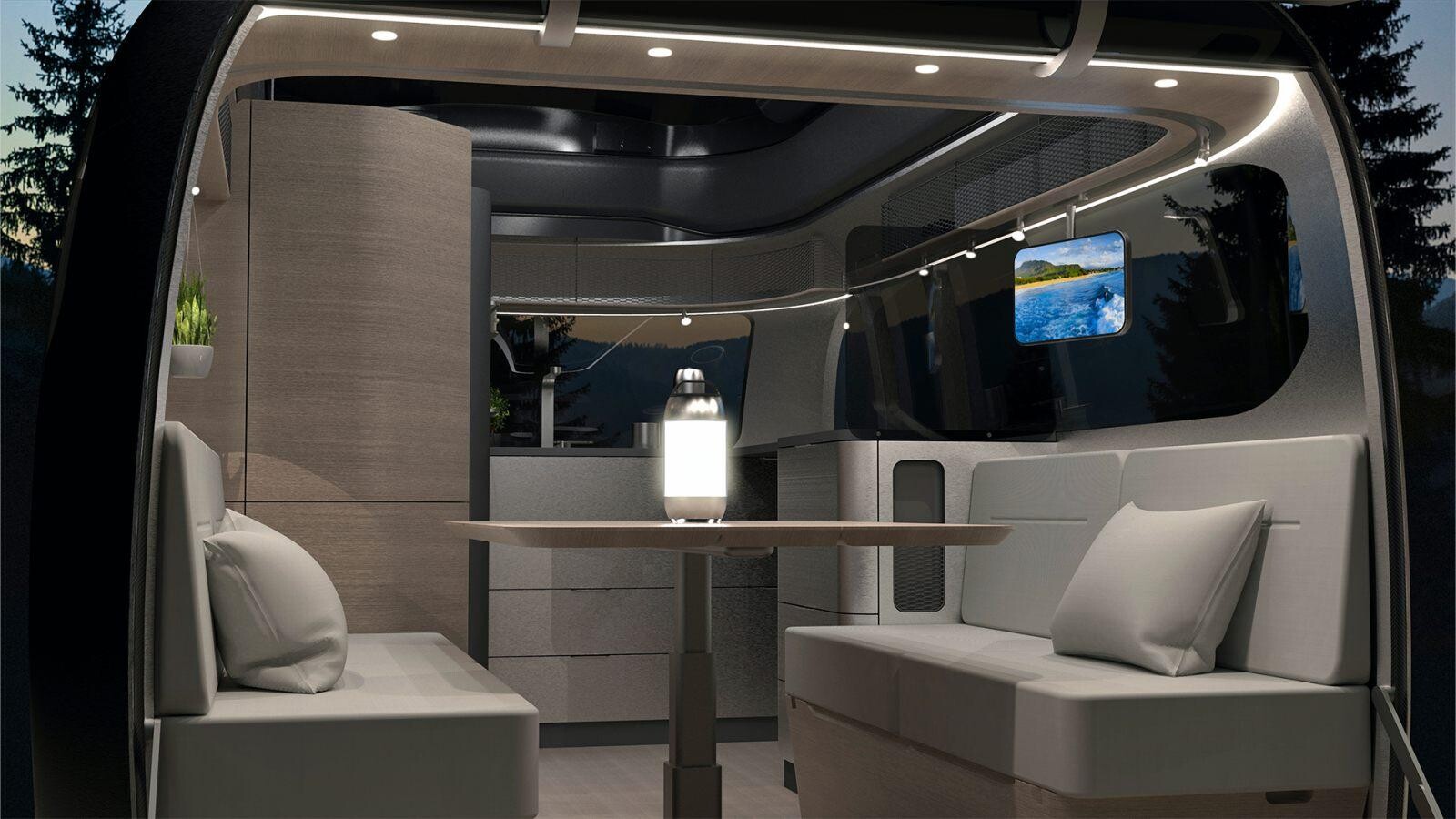 Prototype de caravane Airstream x Porsche