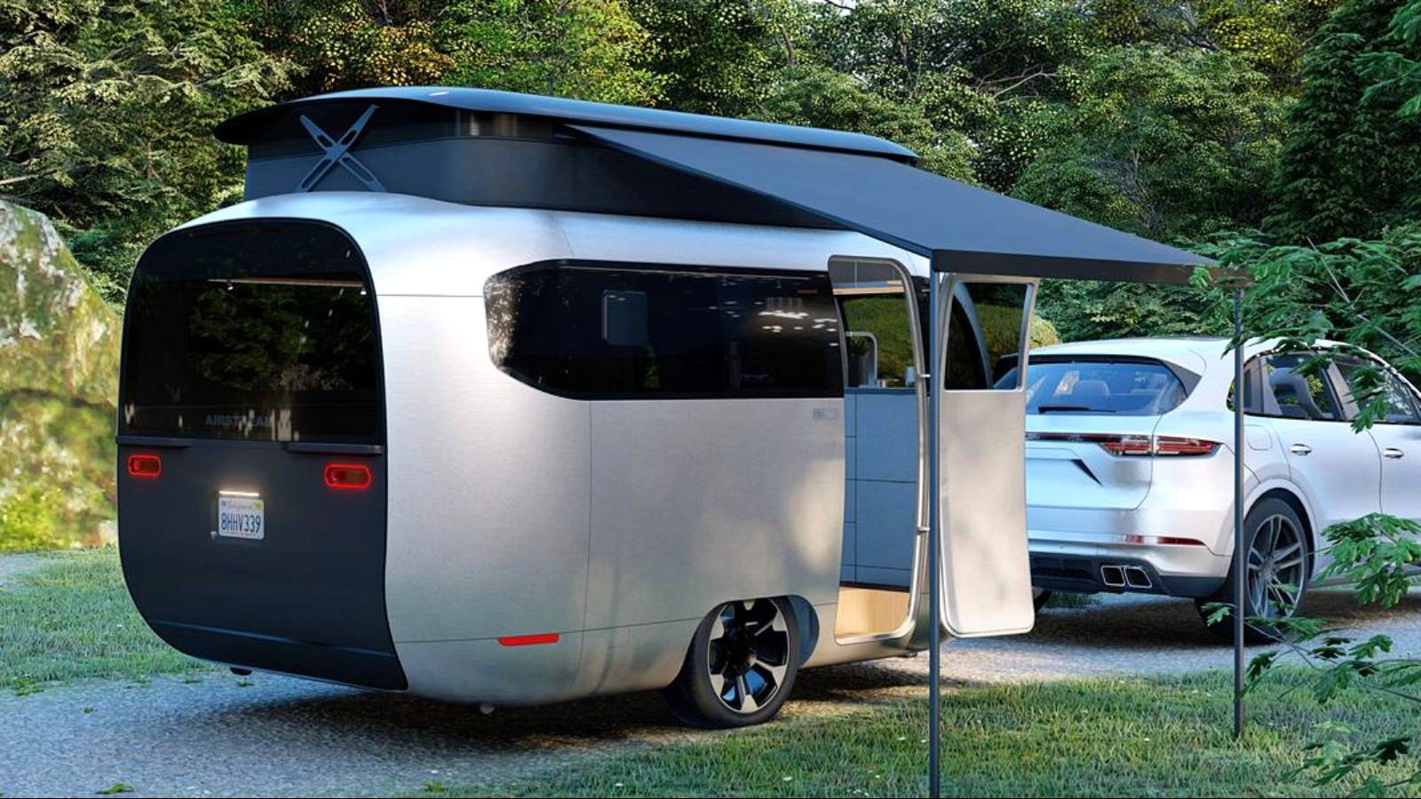 Prototype de caravane Airstream x Porsche