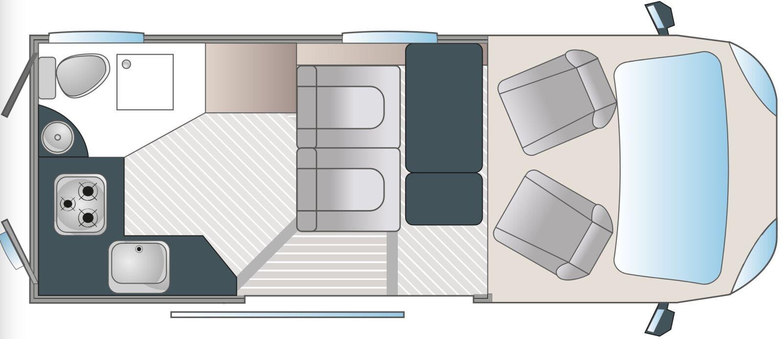 Implantation jour du RANDGER R550 (5,48 m) sur Fiat Ducato 140 ch