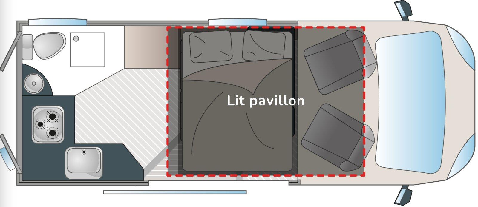 Implantation nuit du RANDGER R550 (5,48 m) sur Fiat Ducato 140 ch
