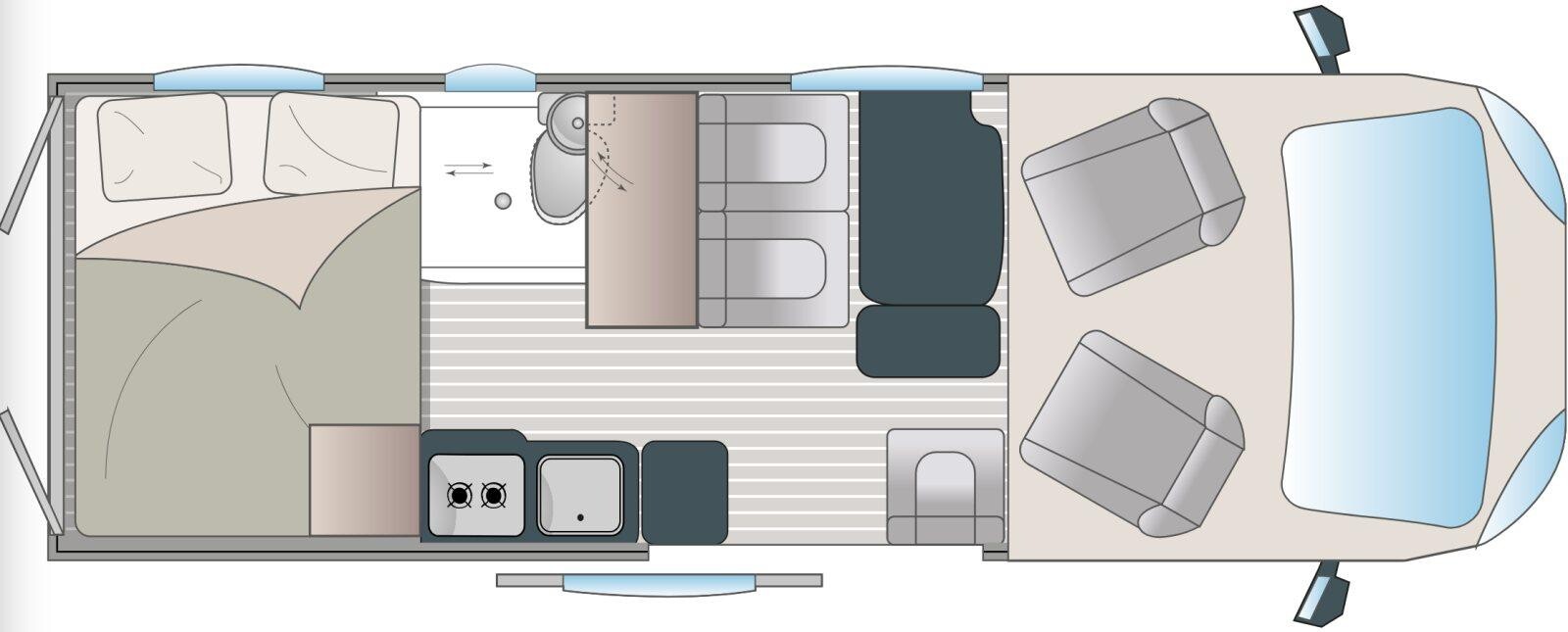 Implantation jour du RANDGER R555 (5,99 m) sur Fiat Ducato 140 ch