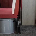 Emplacement pour un WC portable que l'on déplace dans un endroit dédié pour la nuit.