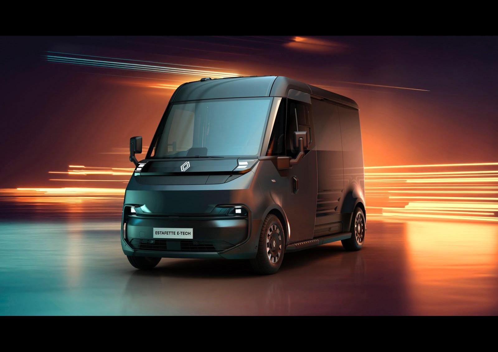 Renault Estafette E-Tech Electric - Détail inattendu : des portes coulissantes sont prévues pour accéder à la cabine.