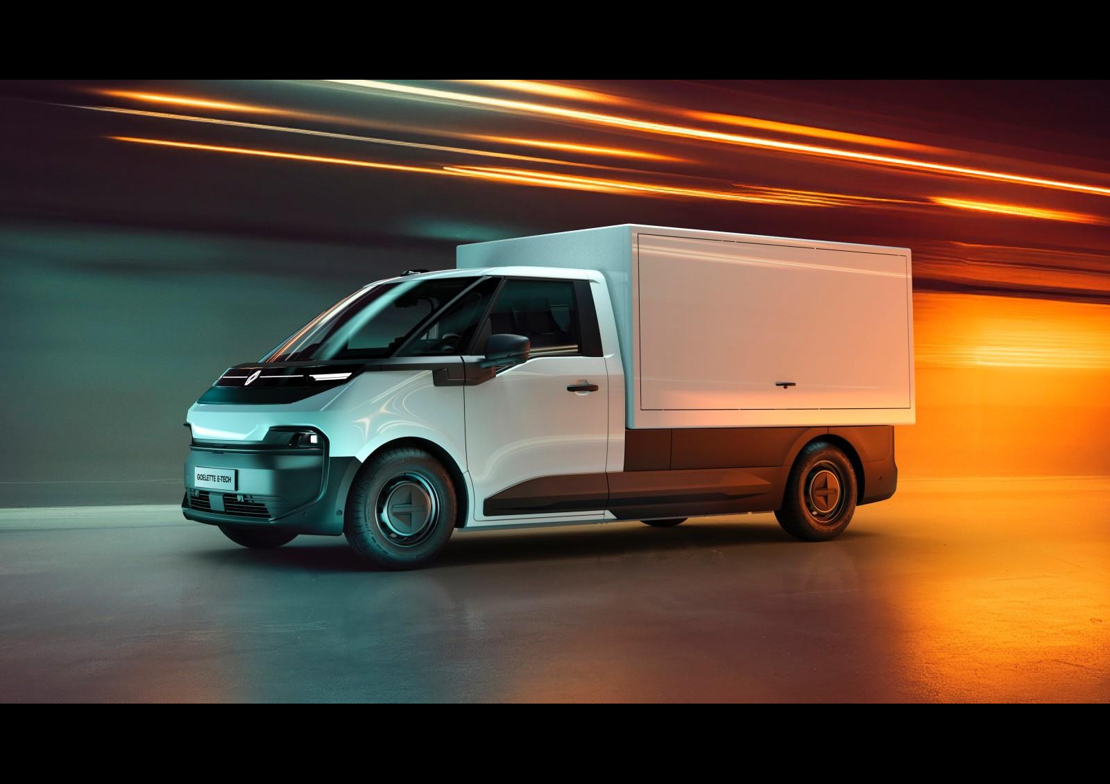 Renault Goelette E-Tech Electric - La face avant de l'utilitaire est très proche de celle du Trafic E-Tech Electric.