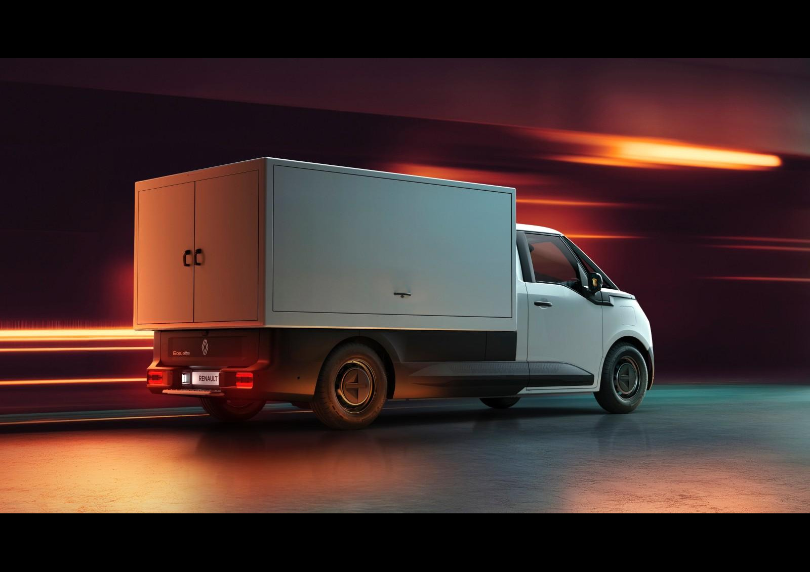Renault Goelette E-Tech Electric - Le véhicule sera disponible en trois variantes : châssis-cabine, box (photo) et benne.