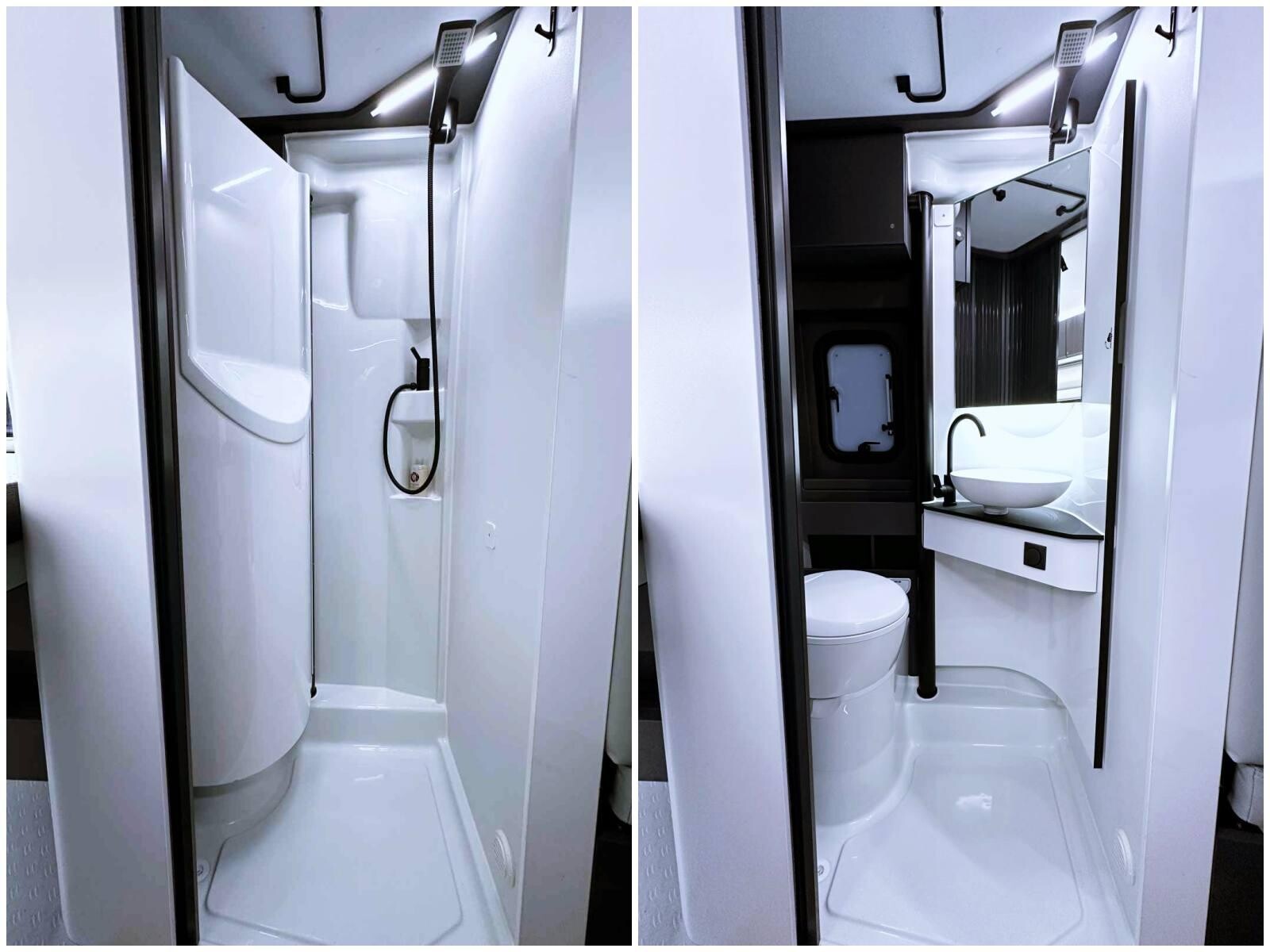 La salle de bain 2 en 1 Vario équipe tous les modèles Elios.