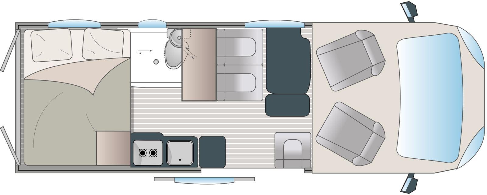 Implantation du Randger R555 (5,99 m) sur Fiat Ducato 140 ch