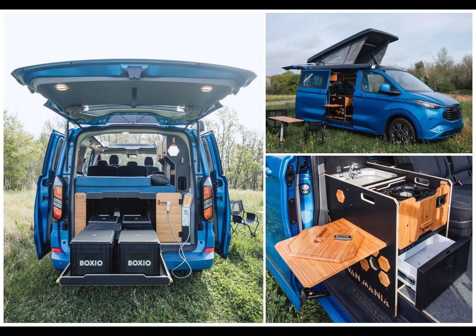 Ce modèle Van Mania est l'un des tous premiers du marché à faire appel à la motorisation hybride rechargeable (PHEV) du Ford Custom.
