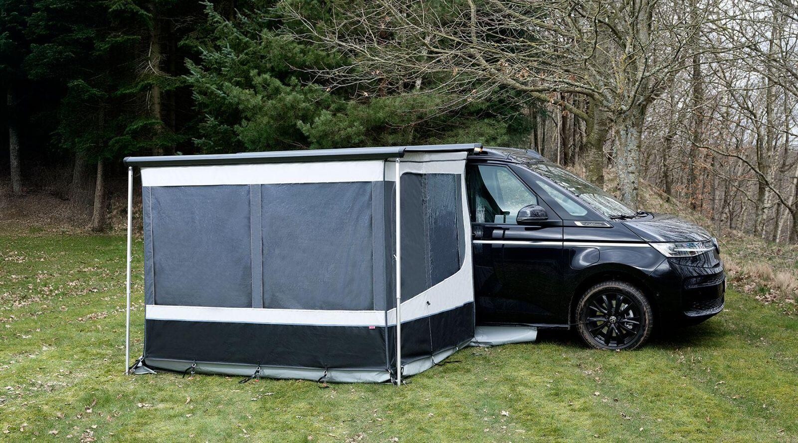 L'ensemble des panneaux Van Side et Van Front avec le kit rideaux. Auvent Isabella Van Side et Van Front