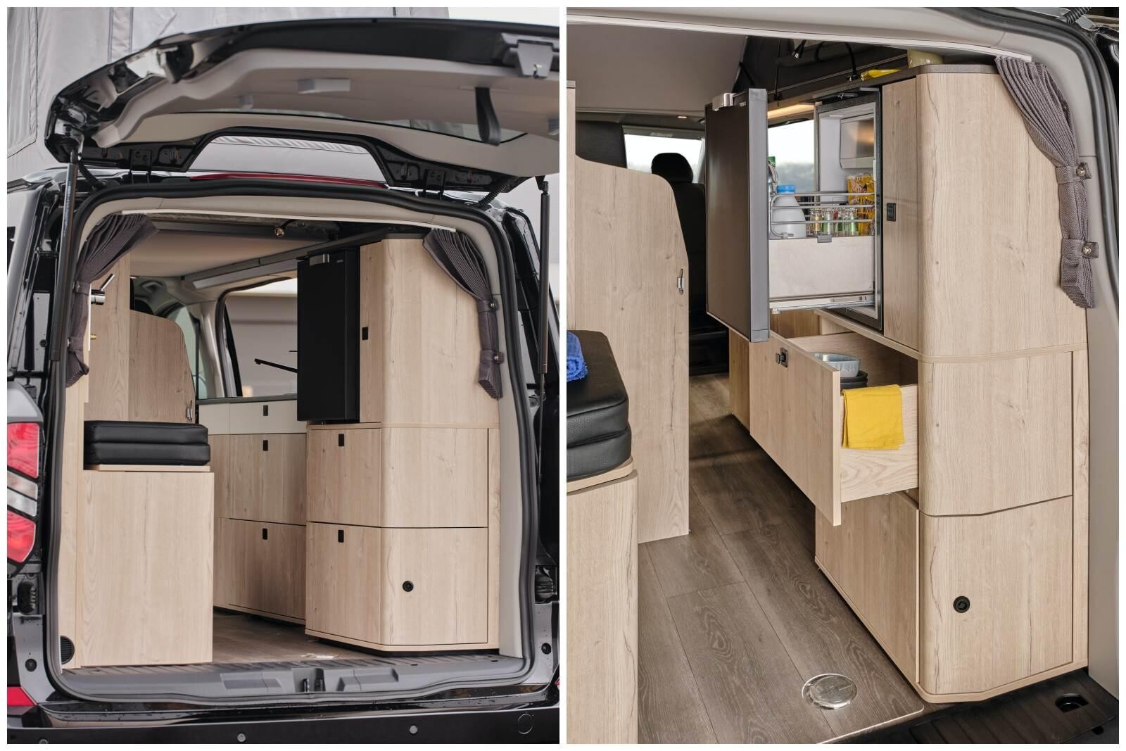 Le mobilier intègre des rangements de grands volumes qui n'altèrent pas la circulation à bord.