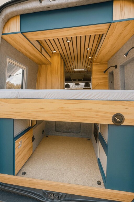 INTI VAN - Aménagement premium à la carte sur Volkswagen Crafter de 7 mètres de long.