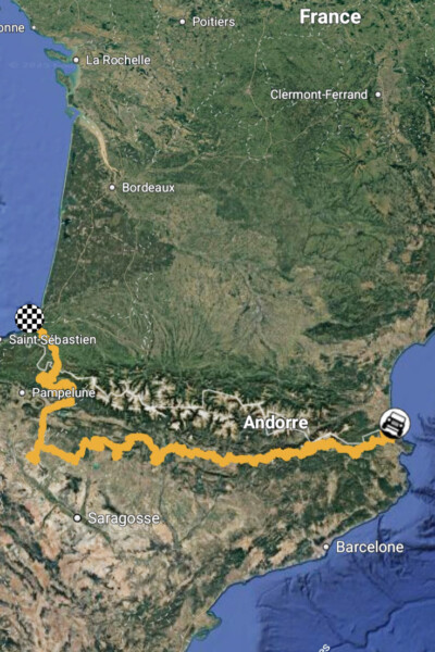 Un parcours de 1200 km dans les Pyrénées