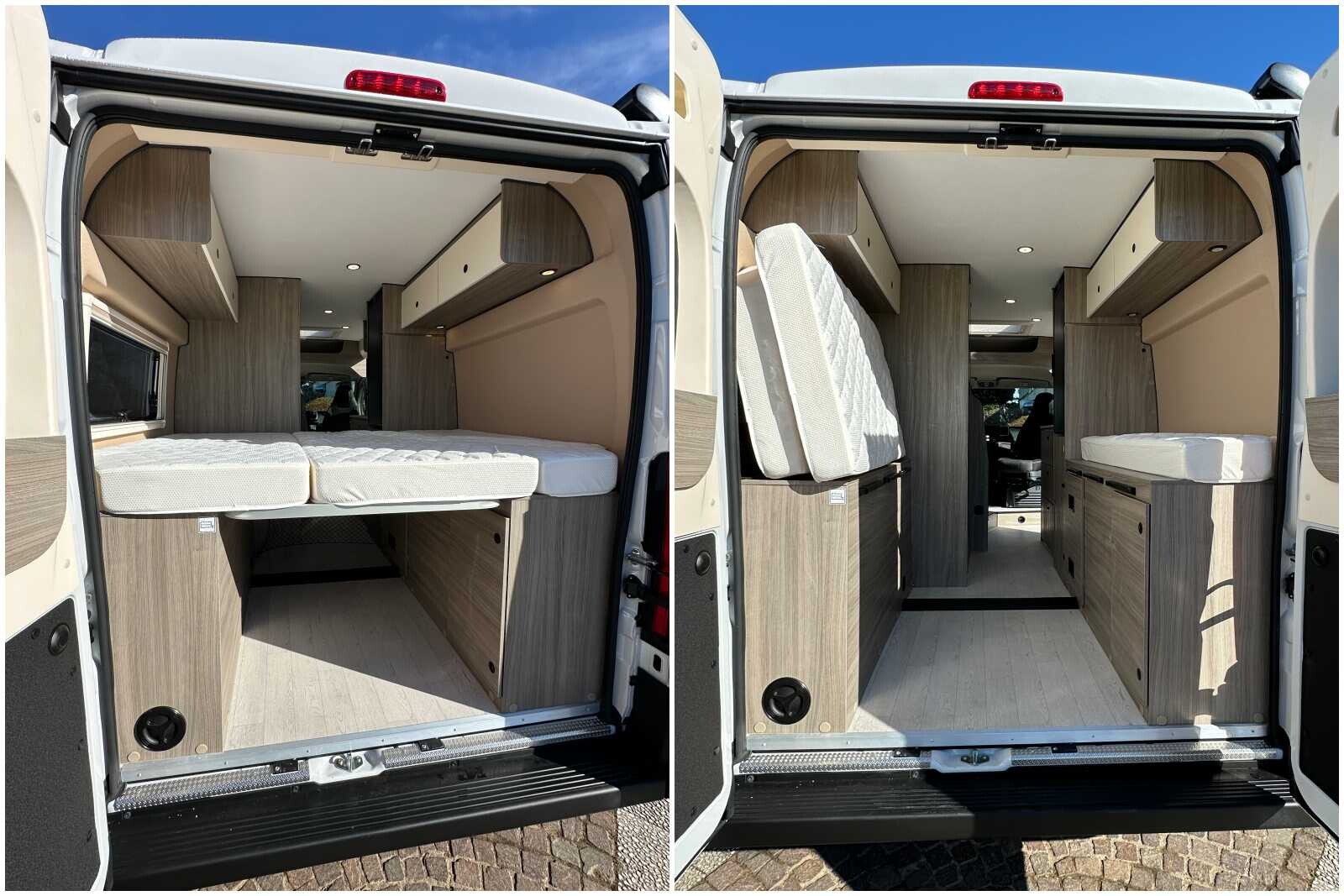 La soute est très facilement modulable.