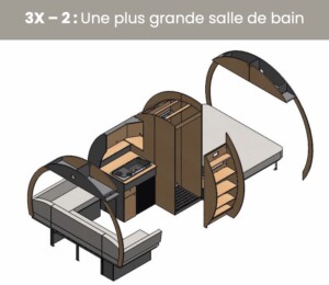 Le nouvel aménagement offre une salle d'eau plus spacieuse.