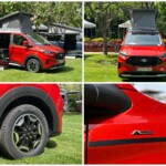 PANAMA Peak P10 + "Active" - Cette finition du Ford Custom comprend notamment des bas de caisse et passages de roue renforcés, des jantes alu et une sellerie cabine spécifiques.